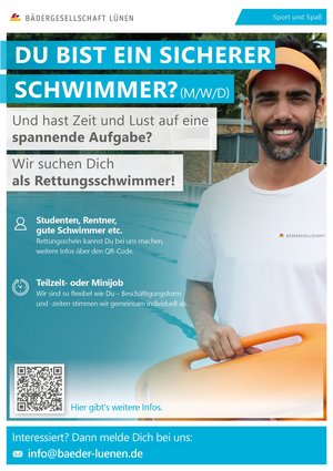 Bädergesellschaft Lünen sucht Rettungsschwimmer
